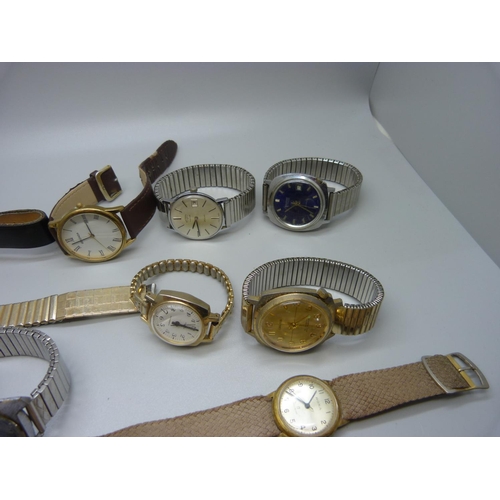 872 - A collection of wristwatches including Ingersol, Sekonda and MuDu