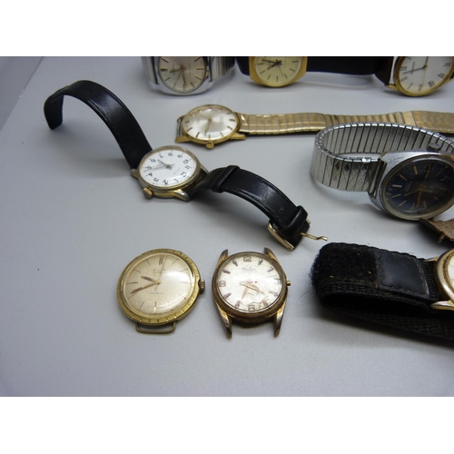 872 - A collection of wristwatches including Ingersol, Sekonda and MuDu