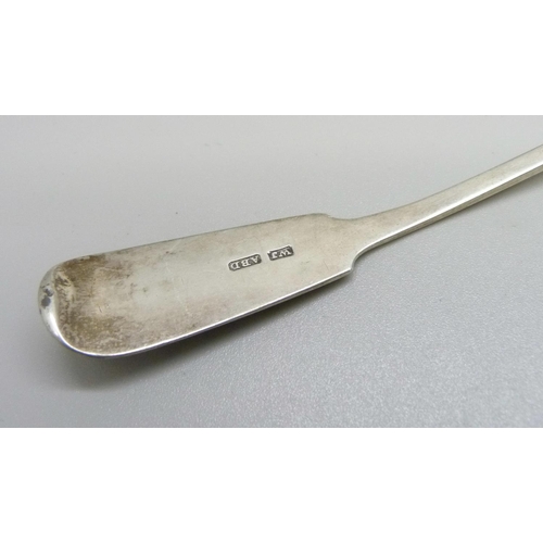 877 - A provincial Scottish silver toddy ladle, marked WJ ABD, 29g