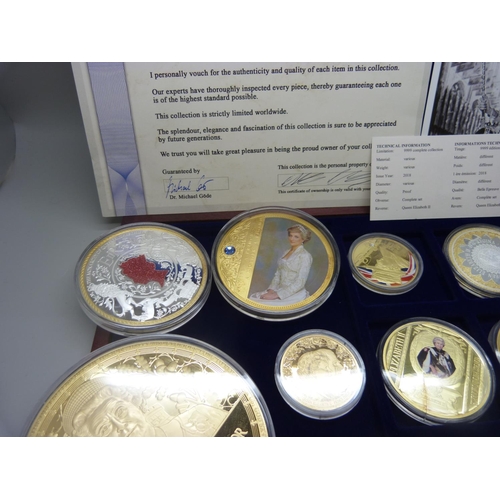 895 - Collectors commemorative coins including The Queen and Diana