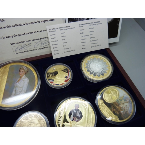 895 - Collectors commemorative coins including The Queen and Diana