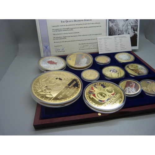 895 - Collectors commemorative coins including The Queen and Diana