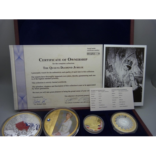 895 - Collectors commemorative coins including The Queen and Diana