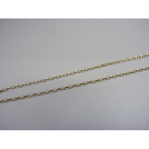 930 - A 9ct gold belcher chain, 1.8g