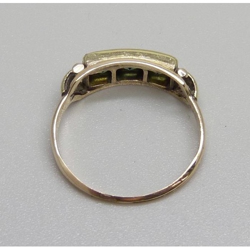 953 - A yellow metal ring marked, 333, 1.8g, N