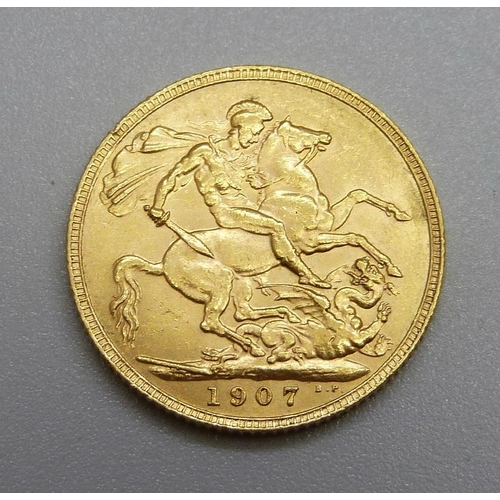 984 - An Edward VII 1907 full sovereign