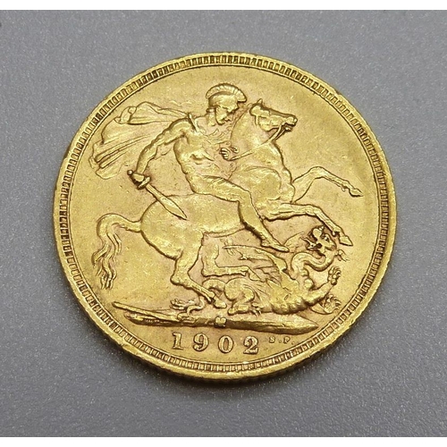 985 - An Edward VII 1902 full sovereign, Melbourne mint