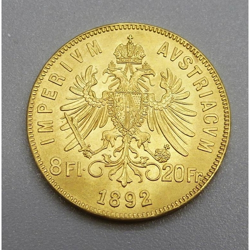 986 - An 1892 20 Francs gold coin