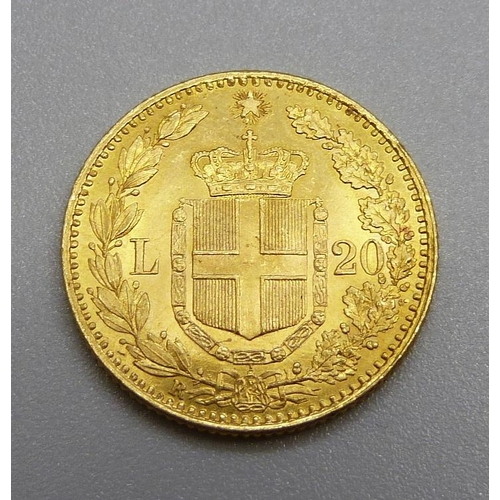 991 - An 1881 20 Lira gold coin