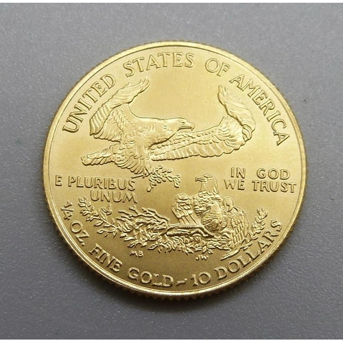 994 - A USA 1996 ¼ oz. fine gold 10 dollars gold coin, 8.5g