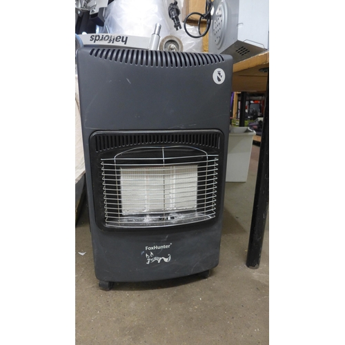 2119 - Foxhunter Calor Gas heater and approx half-full 7kg gas bottle