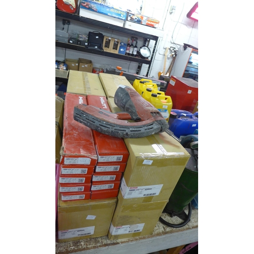 2128 - Hilti GX120 nail gun and approx 80,000 collated nails, boxed, unused