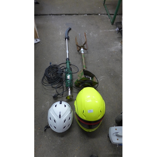 2144 - Weed burner, irrigator, 2 helmets (one crash, one cycle)