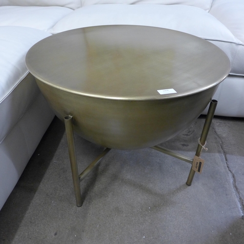 1406 - A brass topped coffee table