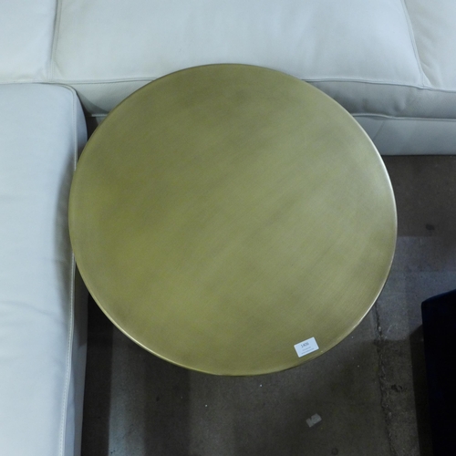 1406 - A brass topped coffee table