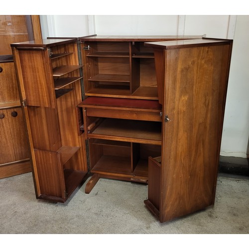 13 - A Newcraft Ltd. teak home office cabinet