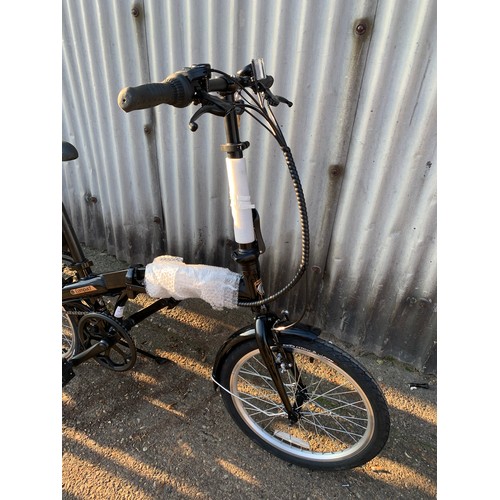 2158 - Falcon Compact aluminium electric folding bike with charger and keys - unused - original RRP £999