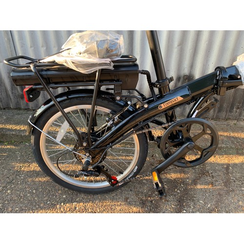 2158 - Falcon Compact aluminium electric folding bike with charger and keys - unused - original RRP £999