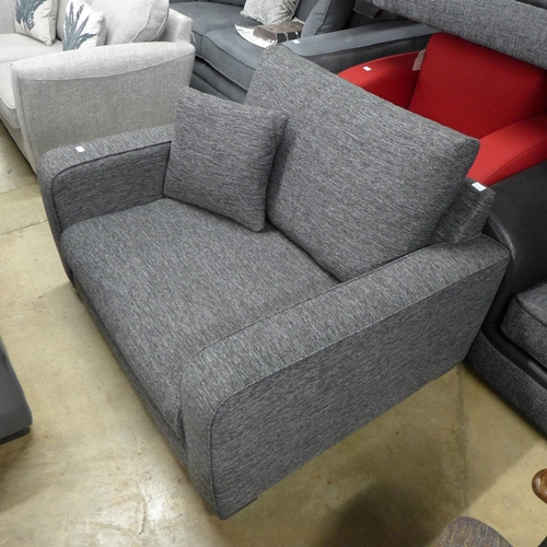 1334 - A charcoal fleck love seat