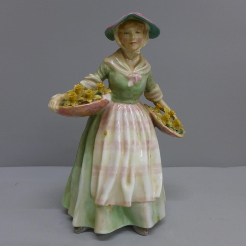 611 - A Royal Doulton figure, Daffy-Down Dilly, a/f, one flower missing