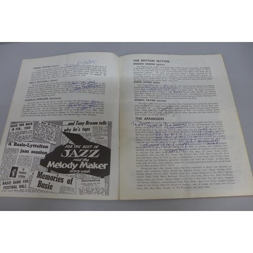 616 - A Count Basie and Band autographed programme