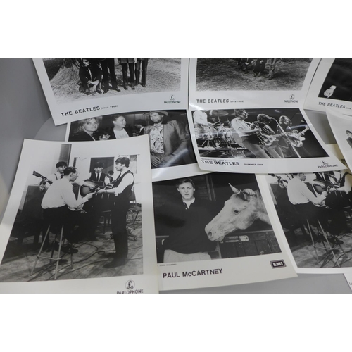 618 - Eight The Beatles and two Paul McCartney original EMI promotional photographs