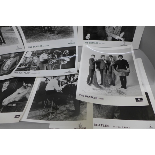 618 - Eight The Beatles and two Paul McCartney original EMI promotional photographs