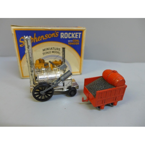 635 - A Stephenson's Rocket Miniature Scale Model by Benbros, boxed