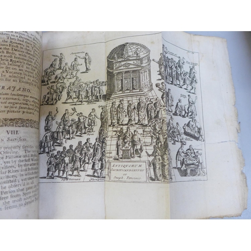 646 - Two volumes, Antiquities of Rome, by Basil Kennett, The Seventh Edition, MDCCXXI and History of Mace... 