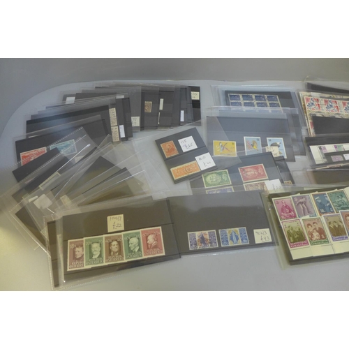 699 - Stamps; small box of better stamps on stock cards, all identified and catalogued at approximately £2... 