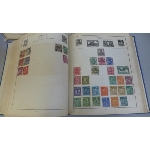 702 - Stamps; two Strand stamp albums with world collections