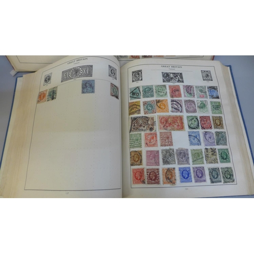 702 - Stamps; two Strand stamp albums with world collections