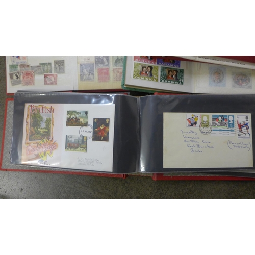 724 - A collection of British and foreign stamps, some loose and in albums