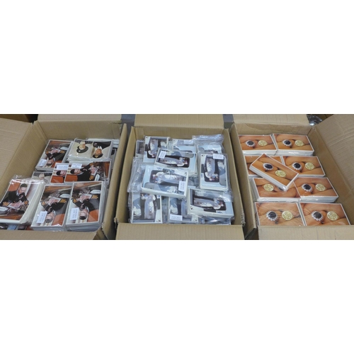 745 - Three boxes of unused postcard sets (totalling 300 sets) printed in the 1970's as part of the Sovere... 