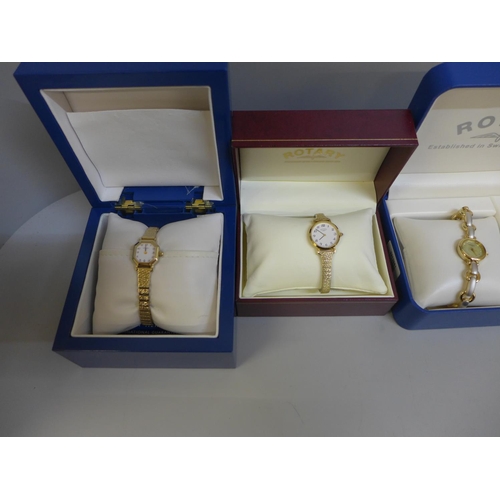 761 - Four Rotary wristwatches, boxed