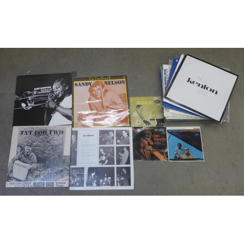 767 - A collection of jazz LP records and EP's