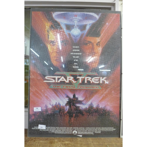 798 - Two Star Trek 1990's jigsaw puzzles, framed