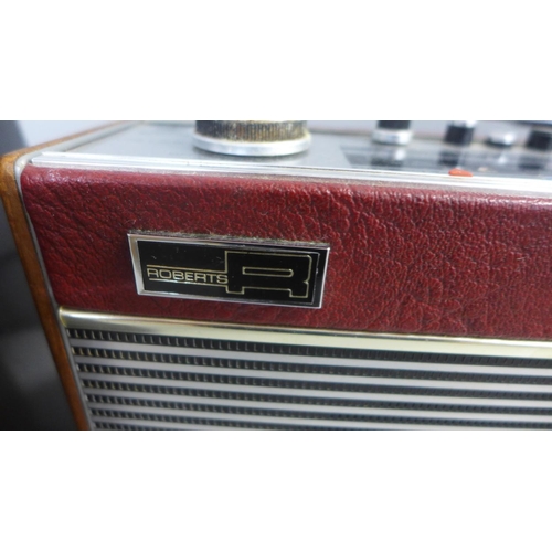 807 - A Philips bakelite radio and one Roberts radio