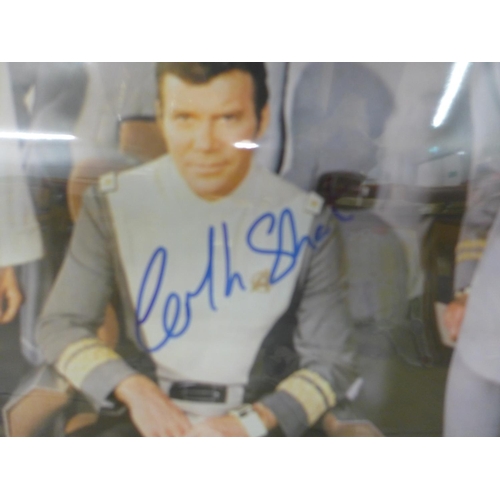 809 - Star Trek poster, bares signature of William Shatner