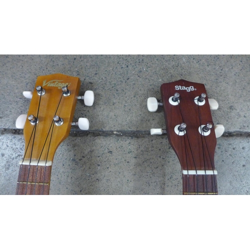 824 - Two Stagg ukeleles