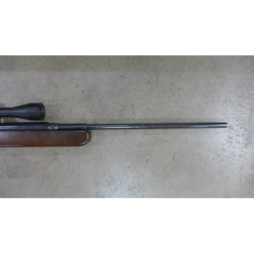 824A - A BSA Airsporter .22 under lever air rifle with Simmons 3-9x40 Prosport zoom scope