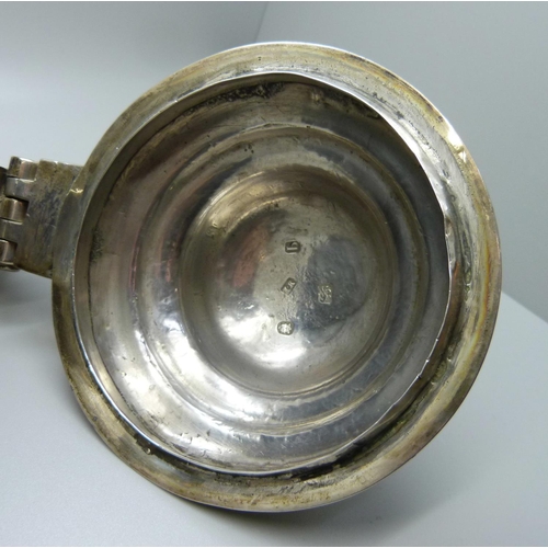 855A - A George III silver tankard, London 1791, possibly John King, bears 1880's inscriptions, 'Little Joh... 