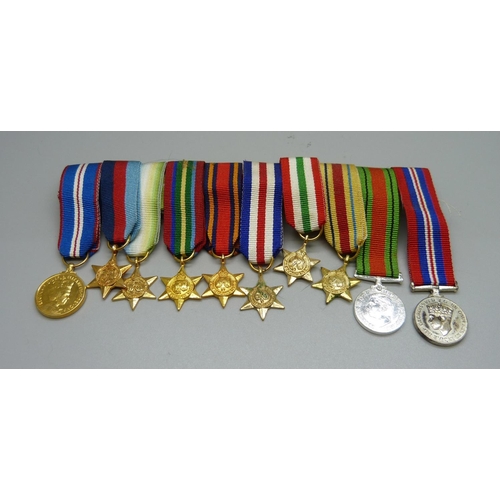 878 - A replica miniature medal group