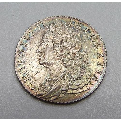 934 - A George II 1758 shilling