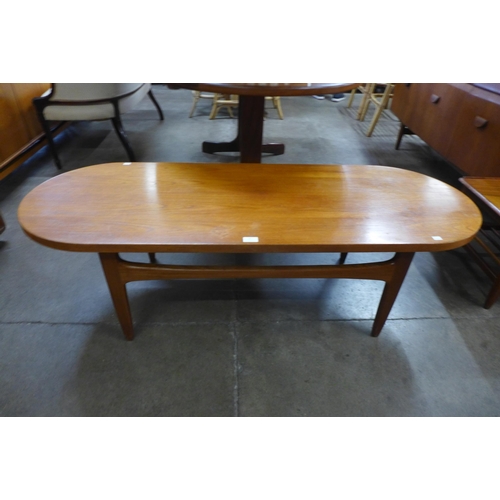 12 - A G-Plan teak oval coffee table