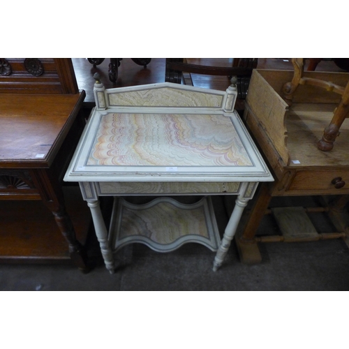 136 - A Victorian Scottish painted mahogany washstand