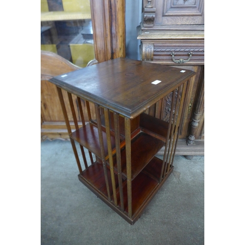 149 - An Edward VII mahogany revolving bookcase