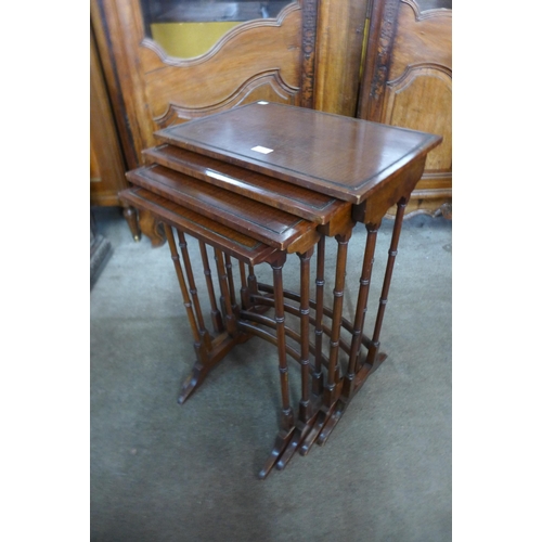 150 - An Edward VII mahogany nest of quartetto tables