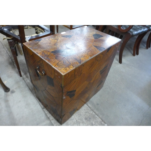 165 - A 19th Century Japanese marquetry kodansu cabinet, a/f