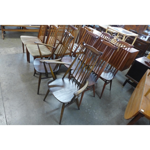 31 - A set of six Ercol Golden Dawn elm and beech Goldsmith dining chairs